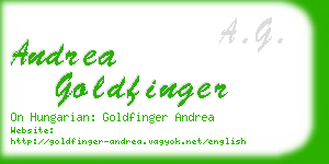andrea goldfinger business card